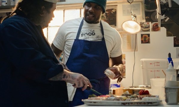 Marcus working on his donuts