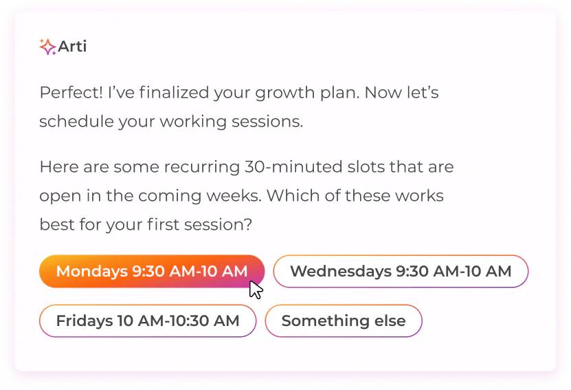 AI trainer arti schedule