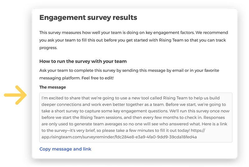 Engagement survey results