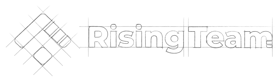 Sketched Rising Team logo.